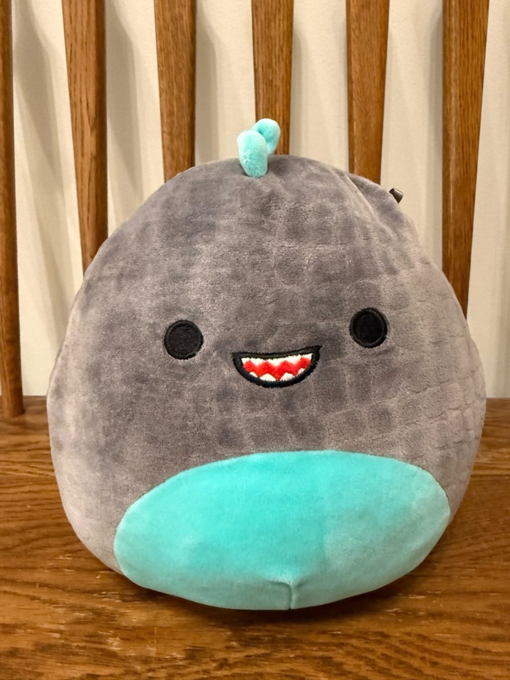 Squishmallows Chuey the Dinosaur 8” Grey & Teal Plush